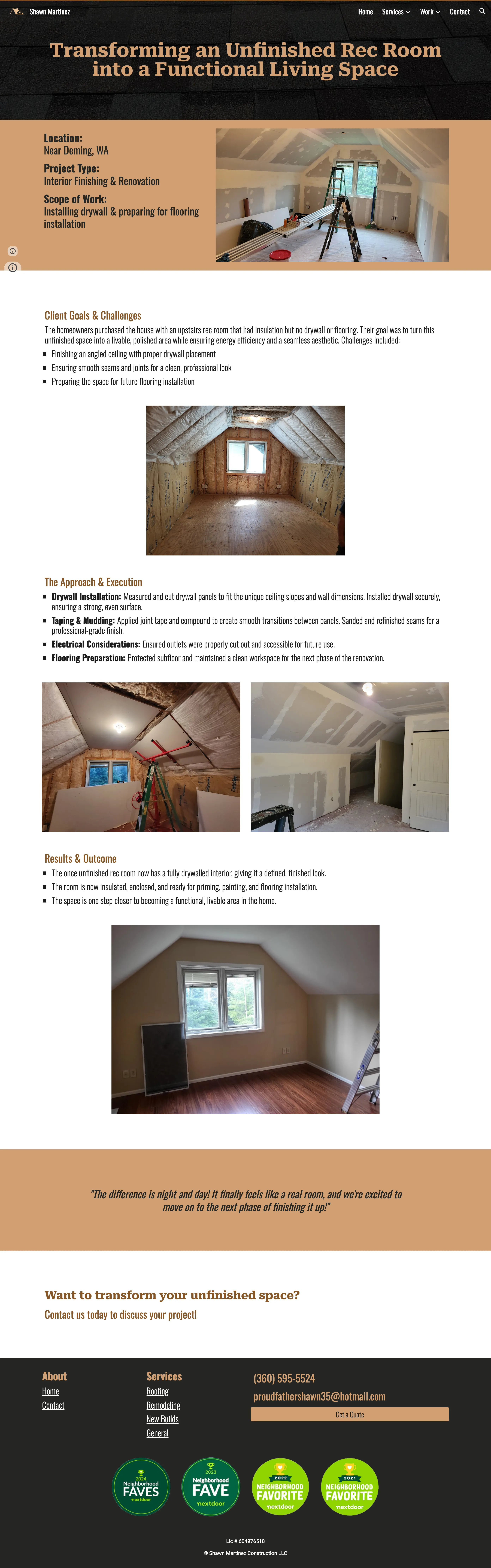 Project gallery view showcasing completed handyman work to support buyer confidence.